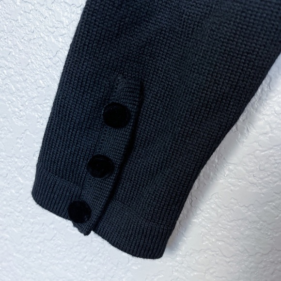 Vintage VALENTINO 100% Wool Floral Velvet Sweater, Black 6 - Designer, Italian - Picture 4 of 10